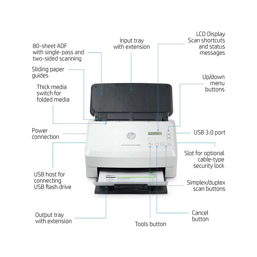 HP ScanJet Enterprise Flow 5000 s5 Sheetfed and Flatbed Scanner Price in BD