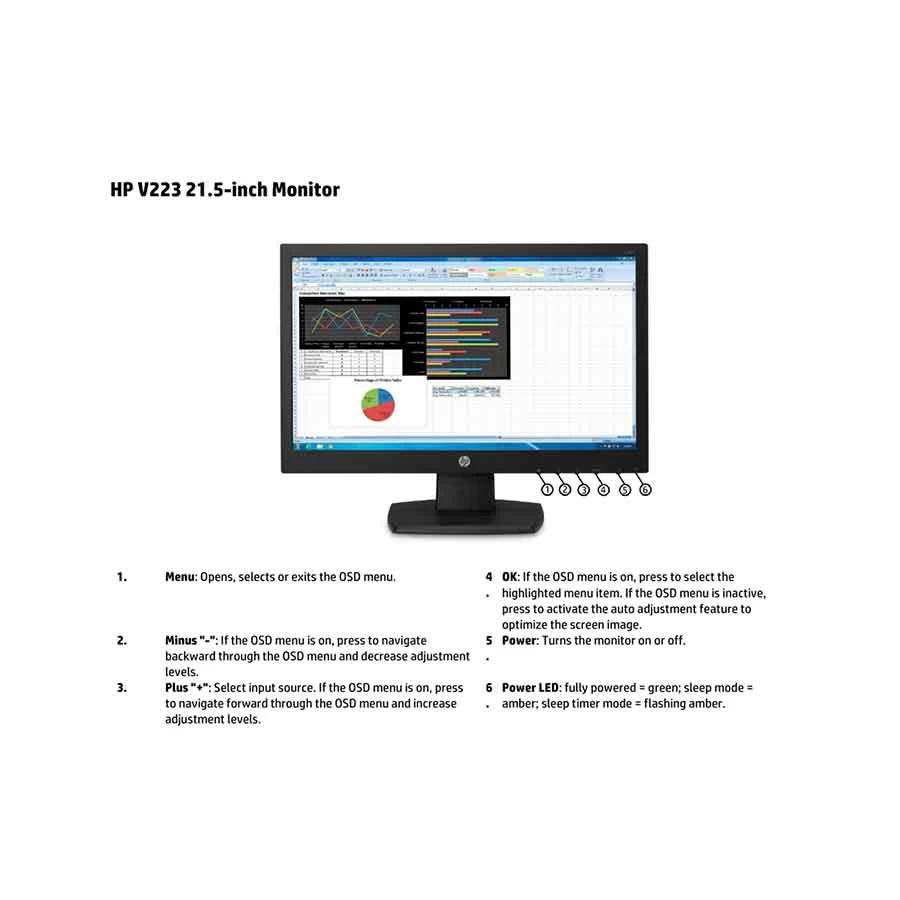 Hp HP V223 All Monitor specifications