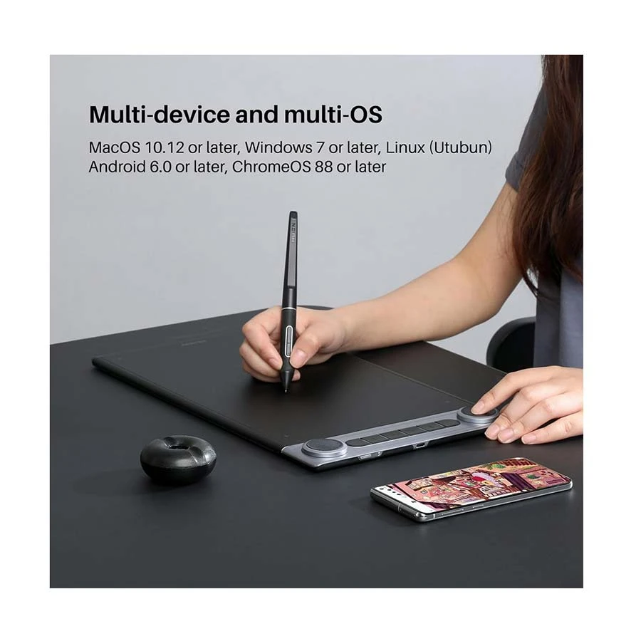 Huion Inspiroy Dial 2 Q630M Graphics Tablet specifications