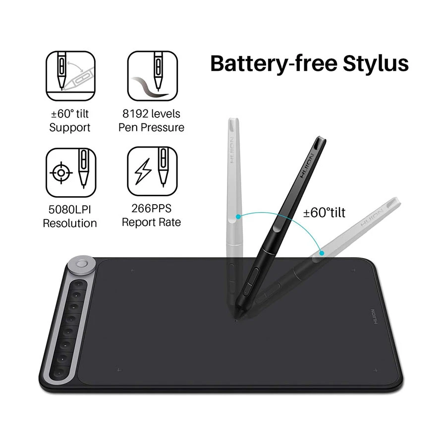 Huion Inspiroy Dial Q620M Graphics Tablet PC specifications