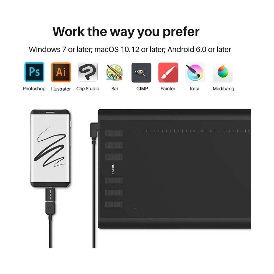 Huion Inspiroy H1060P Graphics Tablet PC Price in BD