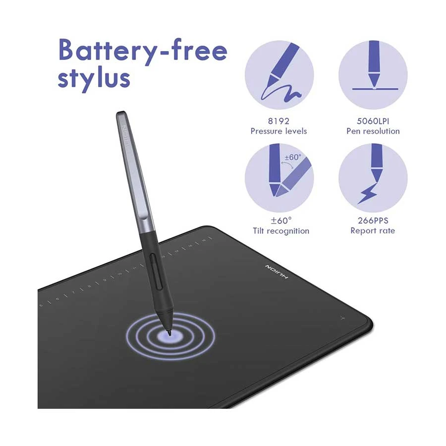 Huion Inspiroy H1161 Graphics Tablet PC specifications