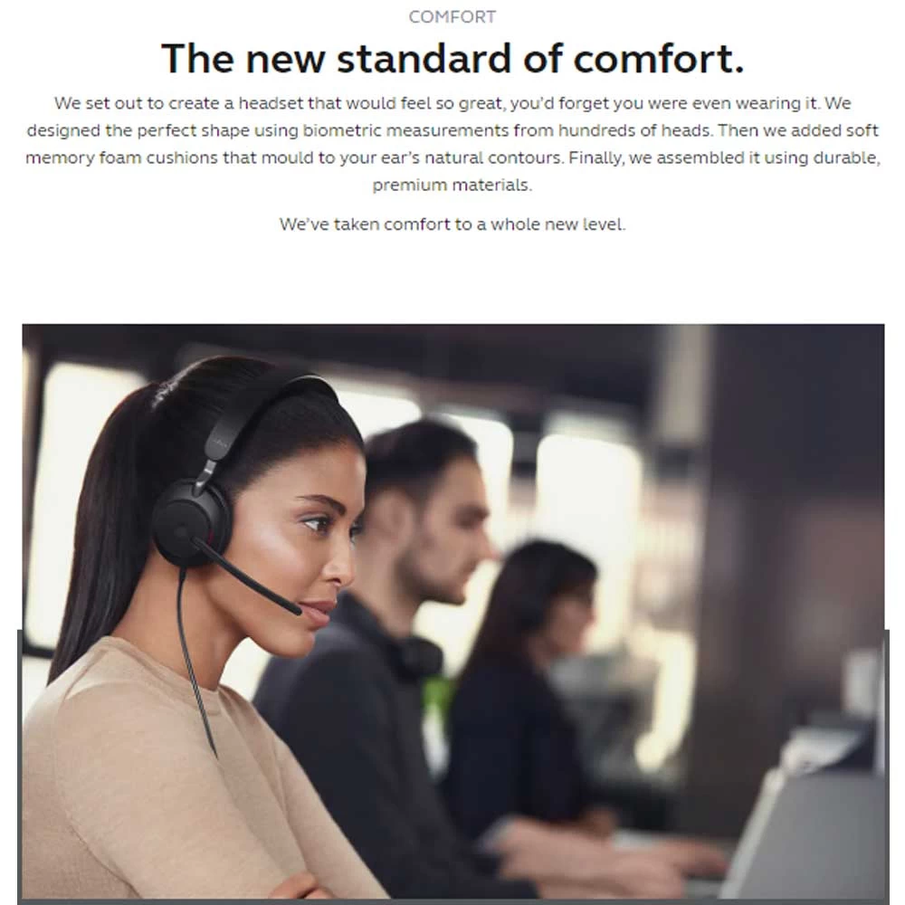 Jabra Evolve2 40 Headphone specifications