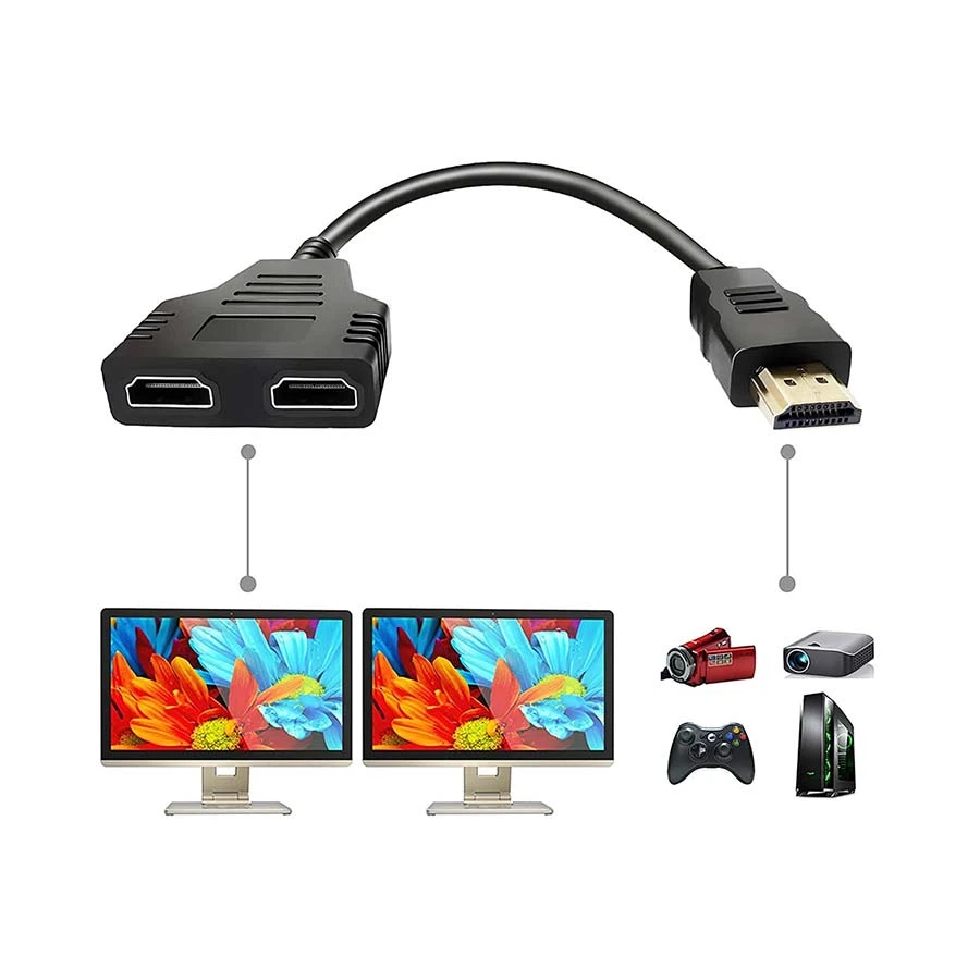 K2 HDMI Male to Dual Female Cable / Converter / HUB Price in Bangladesh