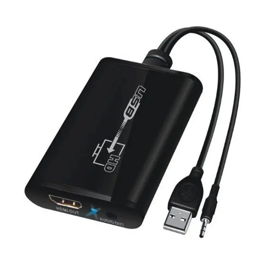 K2 USB & 3.5mm Male to HDMI Female Cable / Converter / HUB