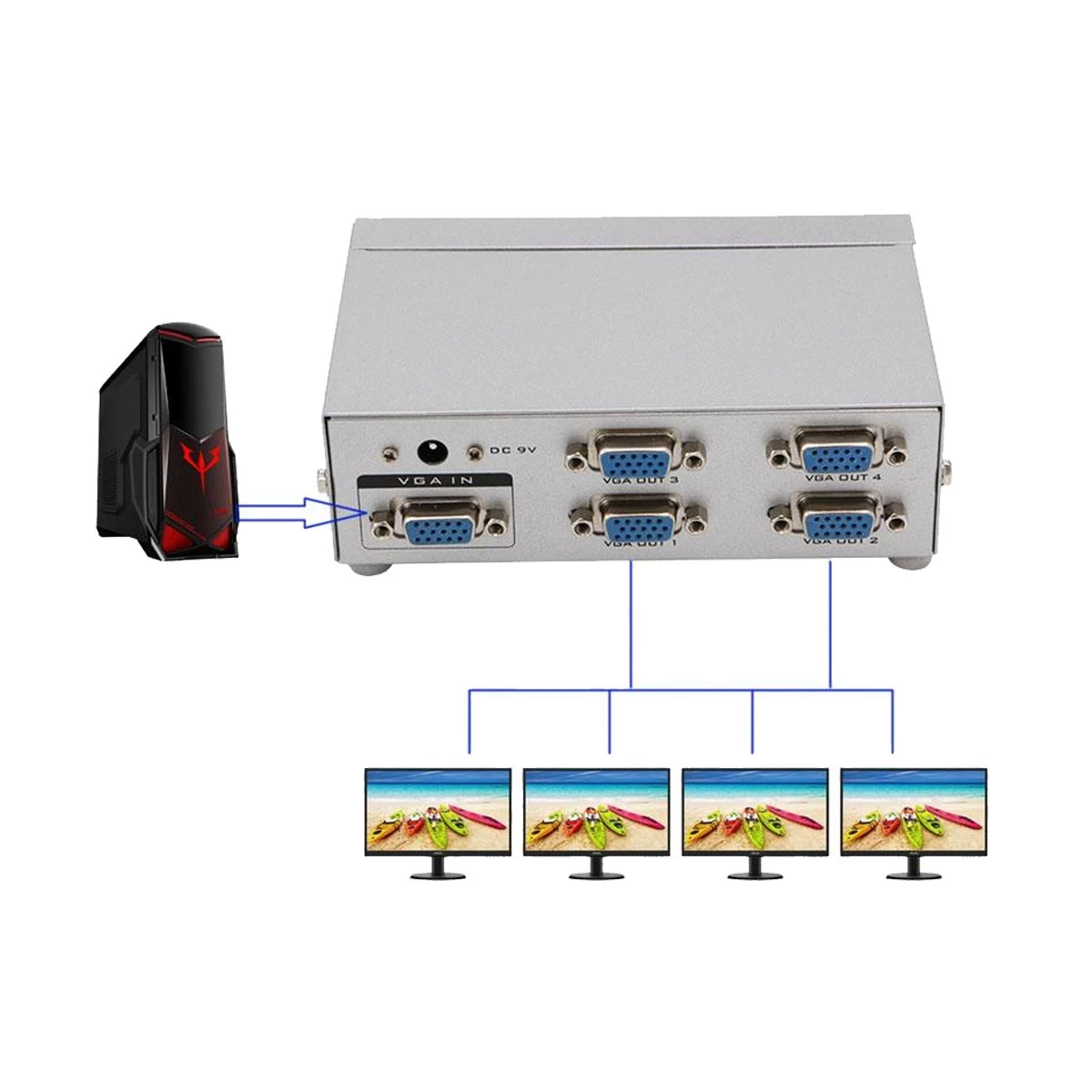 Dtech DT-7254 VGA Female to VGA Converter Price in Bangladesh