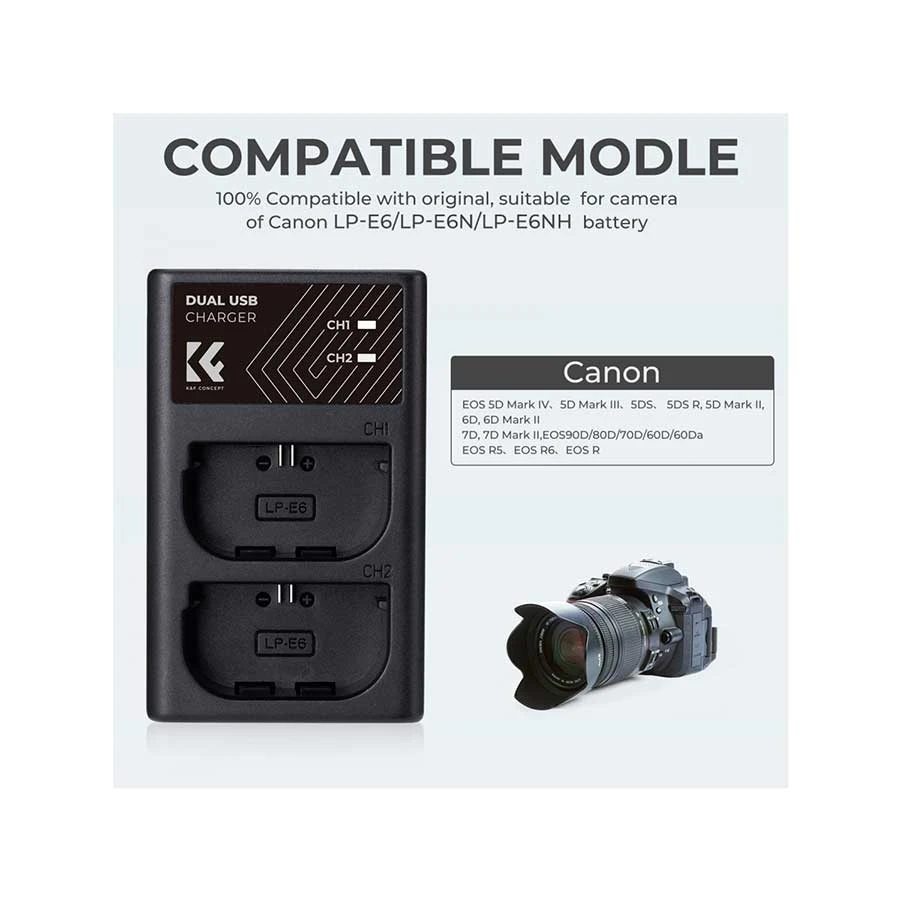 K&F Concept LP-E6NH DSLR Camera Accessories specifications
