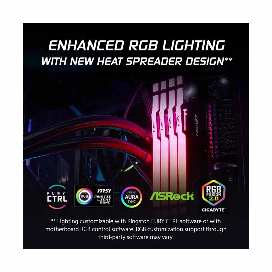 Kingston Fury Beast RGB 16GB Desktop Ram specifications