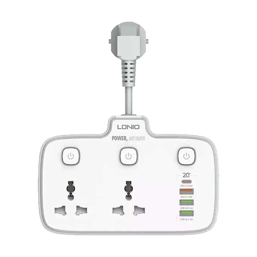 Ldnio 3 Pin 2 Port Power Strip