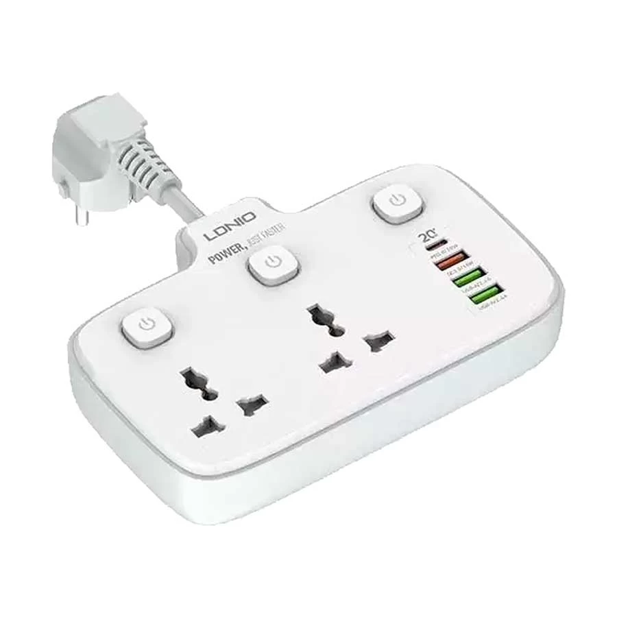 Ldnio 3 Pin 2 Port Power Strip in BD