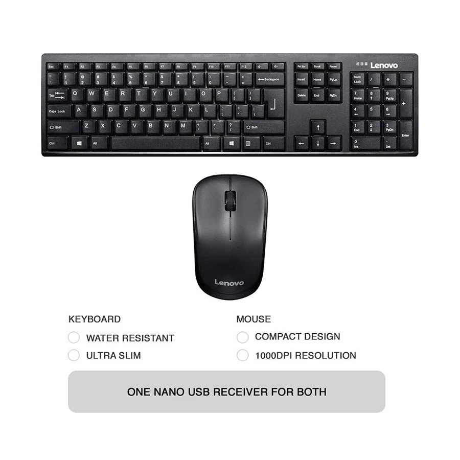 Lenovo 100 Keyboard and Mouse Combo in BD