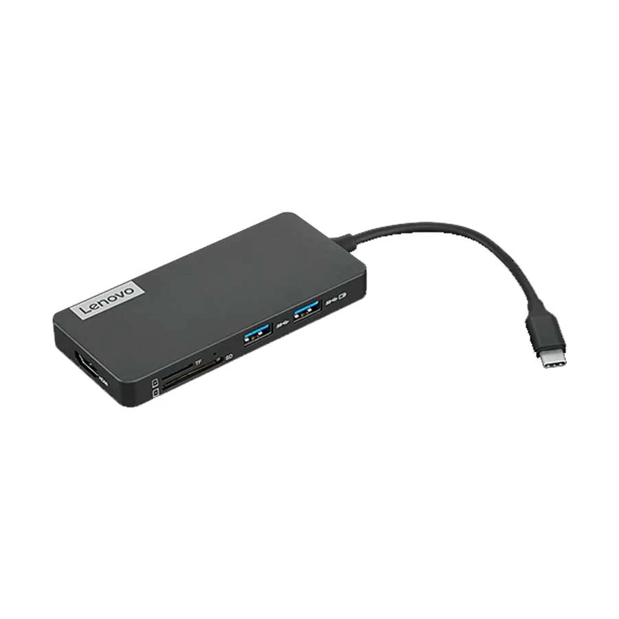 Lenovo Type-C Male to HDMI,Tri USB,Type-C,TF & SD Female Type-C Converter