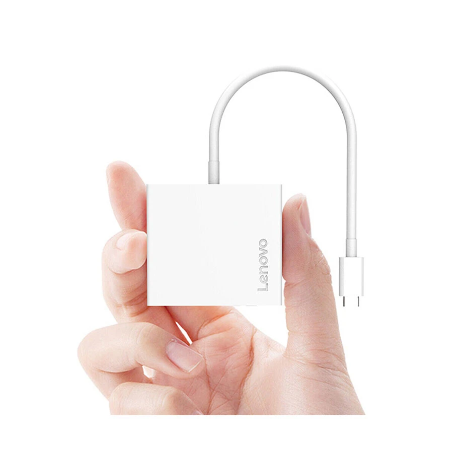Lenovo Type-C Male to HDMI,VGA & USB Female Type-C Converter in BD