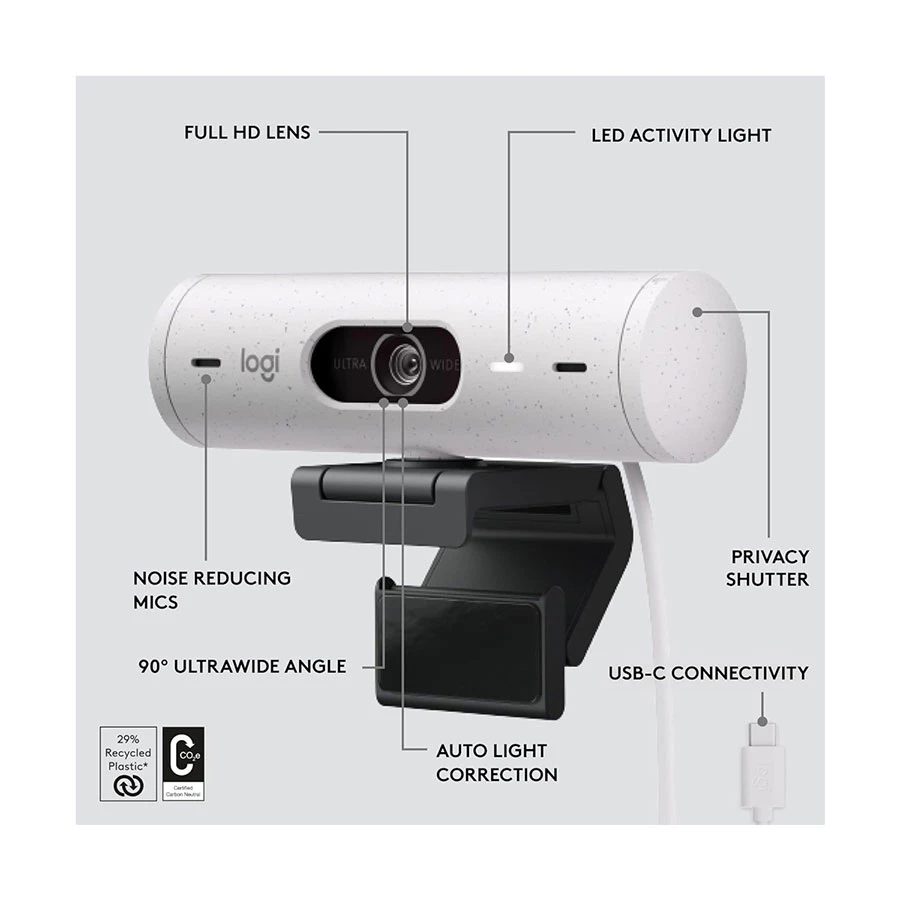 Logitech BRIO 500 Webcam specifications