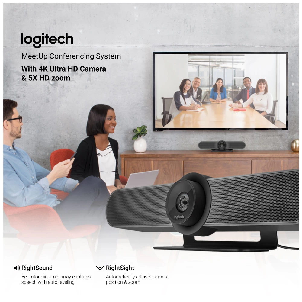 Logitech MeetUp HD Video and Audio Conferencing System Webcam specifications