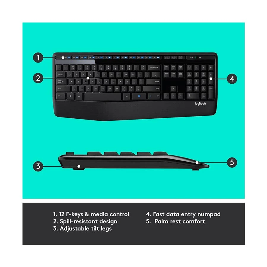 Logitech MK345 Keyboard and Mouse Combo features