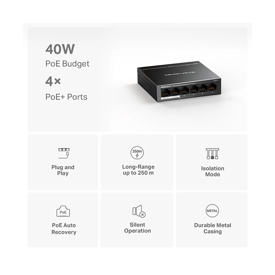 Mercusys MS106LP Network Switch in BD