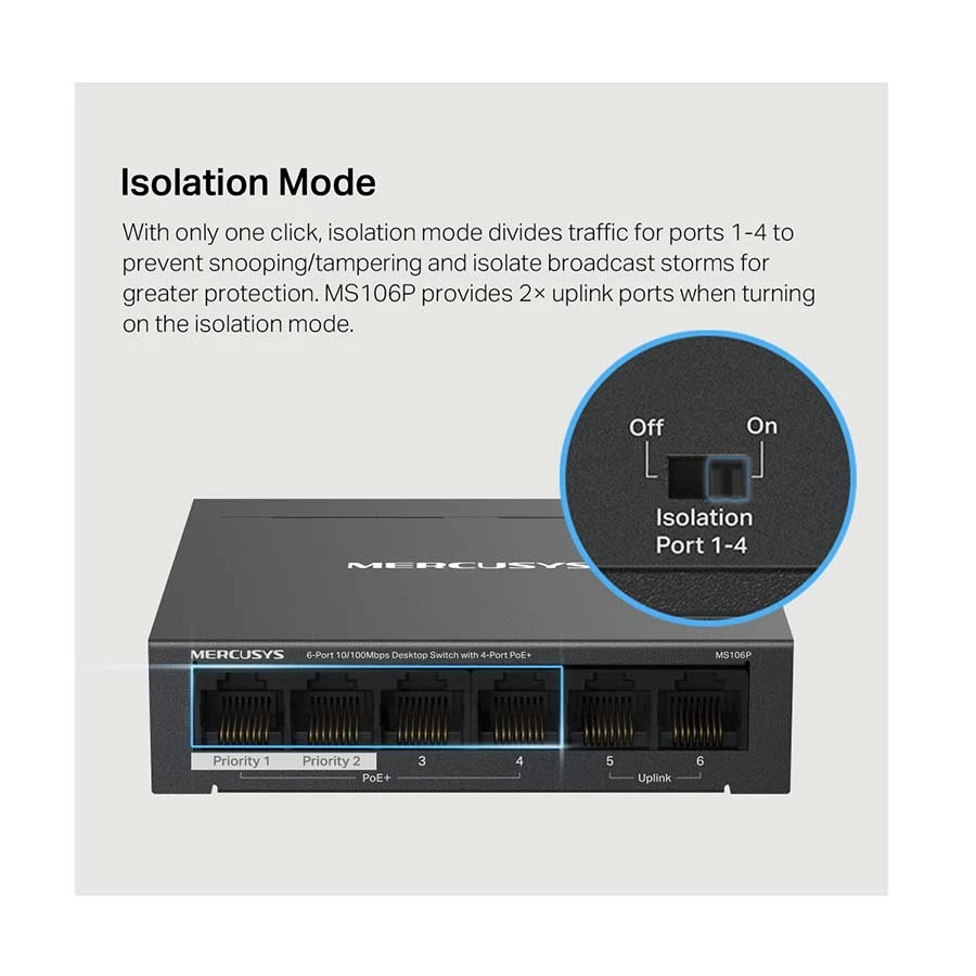 Mercusys MS106P Network Switch Price in BD