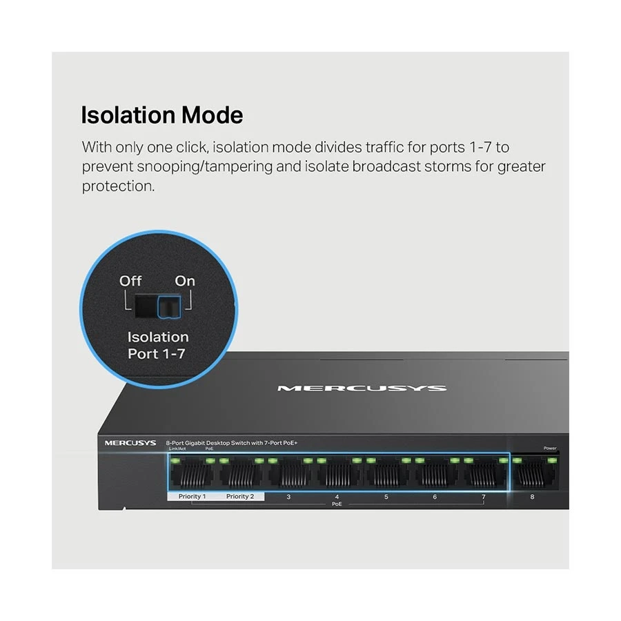 Mercusys MS108GP Network Switch specifications