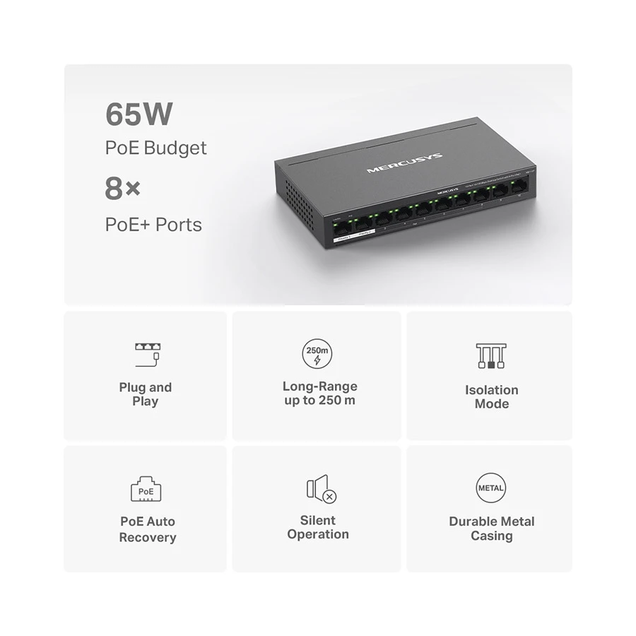Mercusys MS110P Network Switch in BD