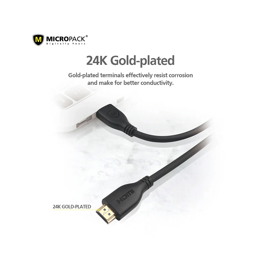 Micropack HDMI Male to HDMI Cable specifications