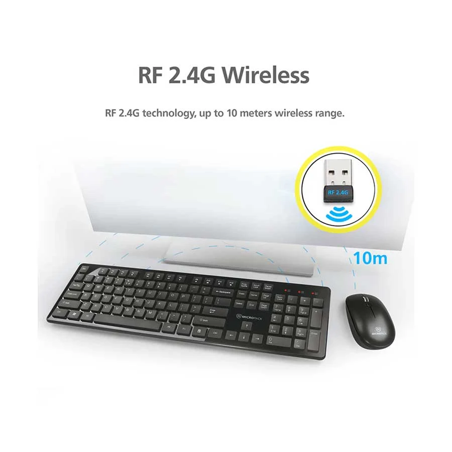 Micropack KM-236W Keyboard and Mouse Combo in BD