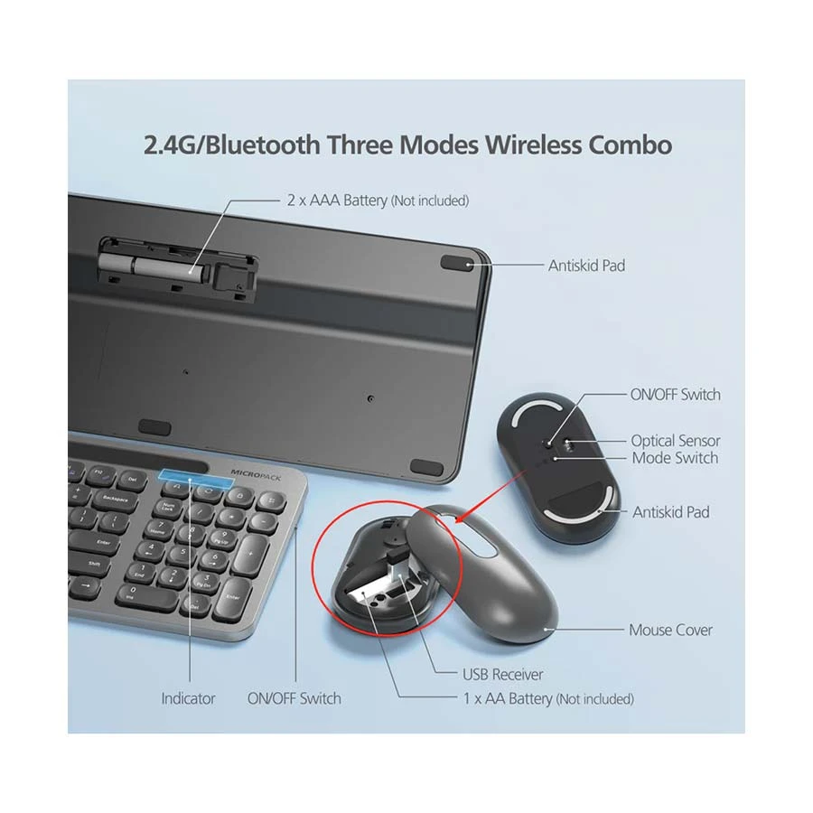 Micropack KM-238W Keyboard and Mouse Combo in BD