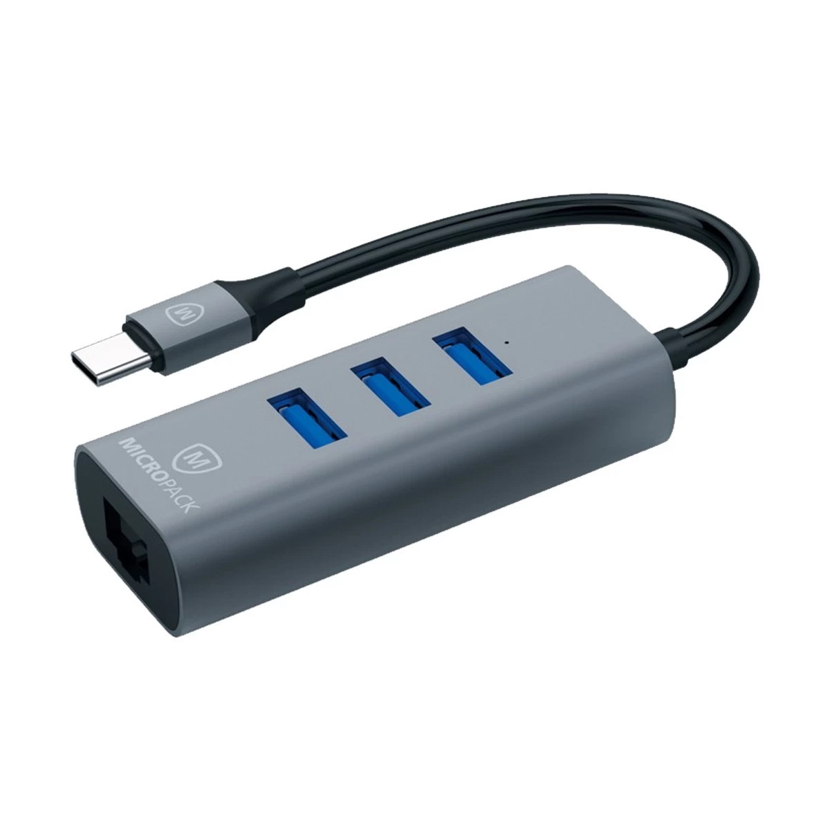 Micropack Type-C to Tri USB & LAN Type-C Converter