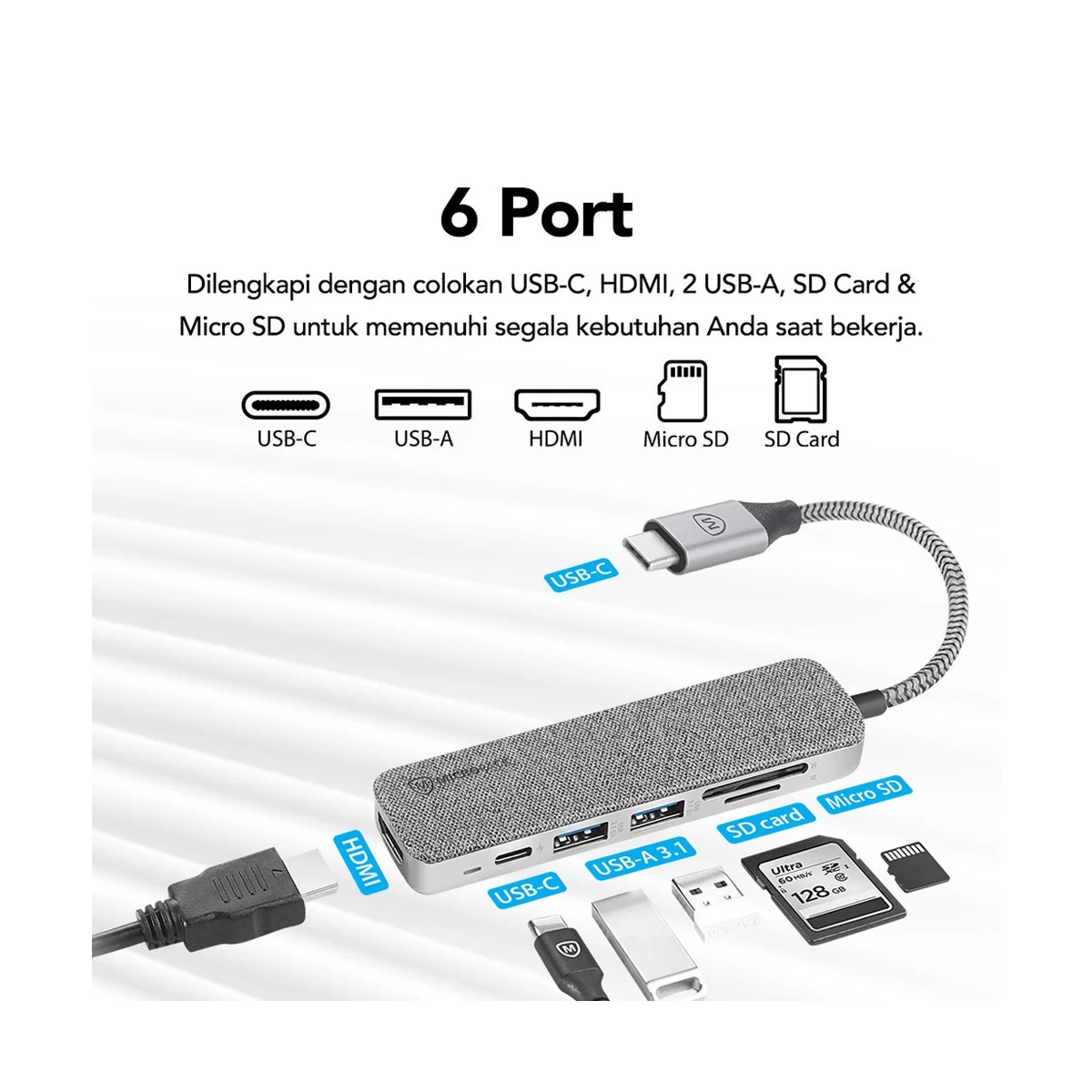 Micropack USB 6 in 1 Data Converter Type-C Converter Price in Bangladesh