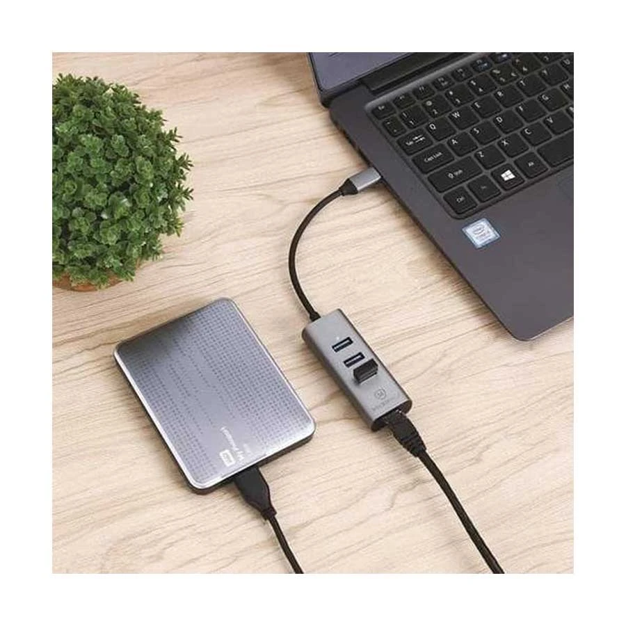Micropack Type-C to Tri USB & LAN Type-C Converter in BD