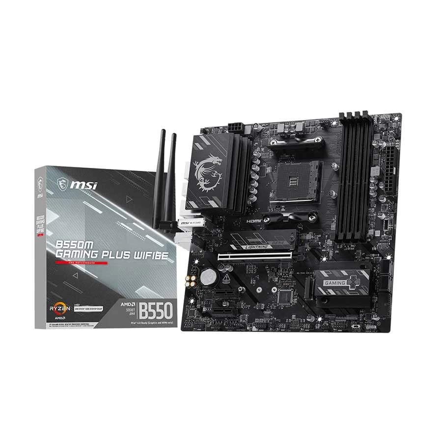 MSI B550M GAMING PLUS (Wi-Fi 6E) Motherboard