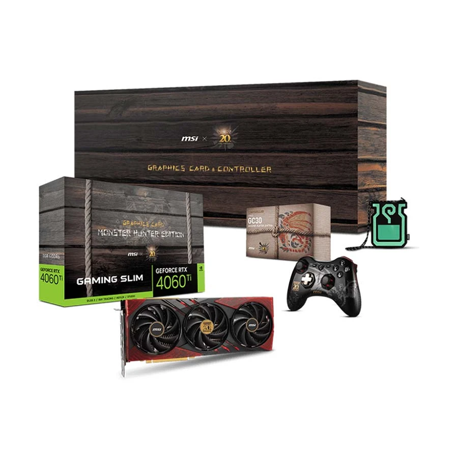 MSI GeForce RTX 4060 Ti 8G GAMING SLIM X GC30 MONSTER HUNTER EDITION Graphics Card