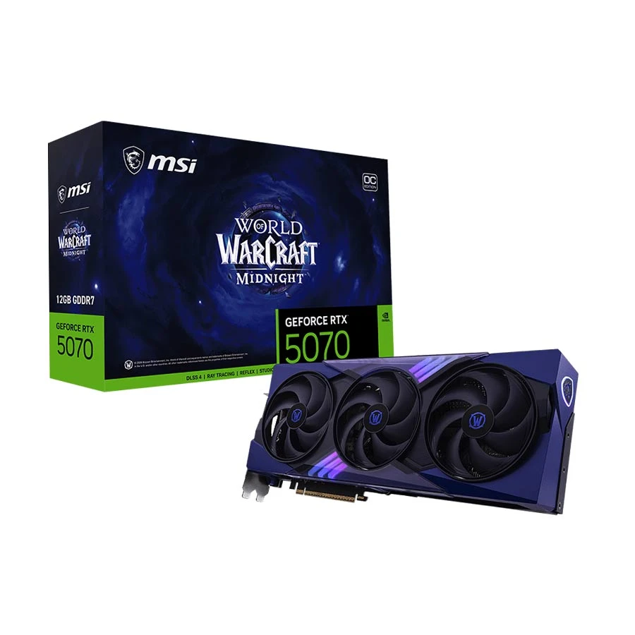 MSI GeForce RTX 5070 12G World of Warcraft Midnight Void Edition OC Graphics Card