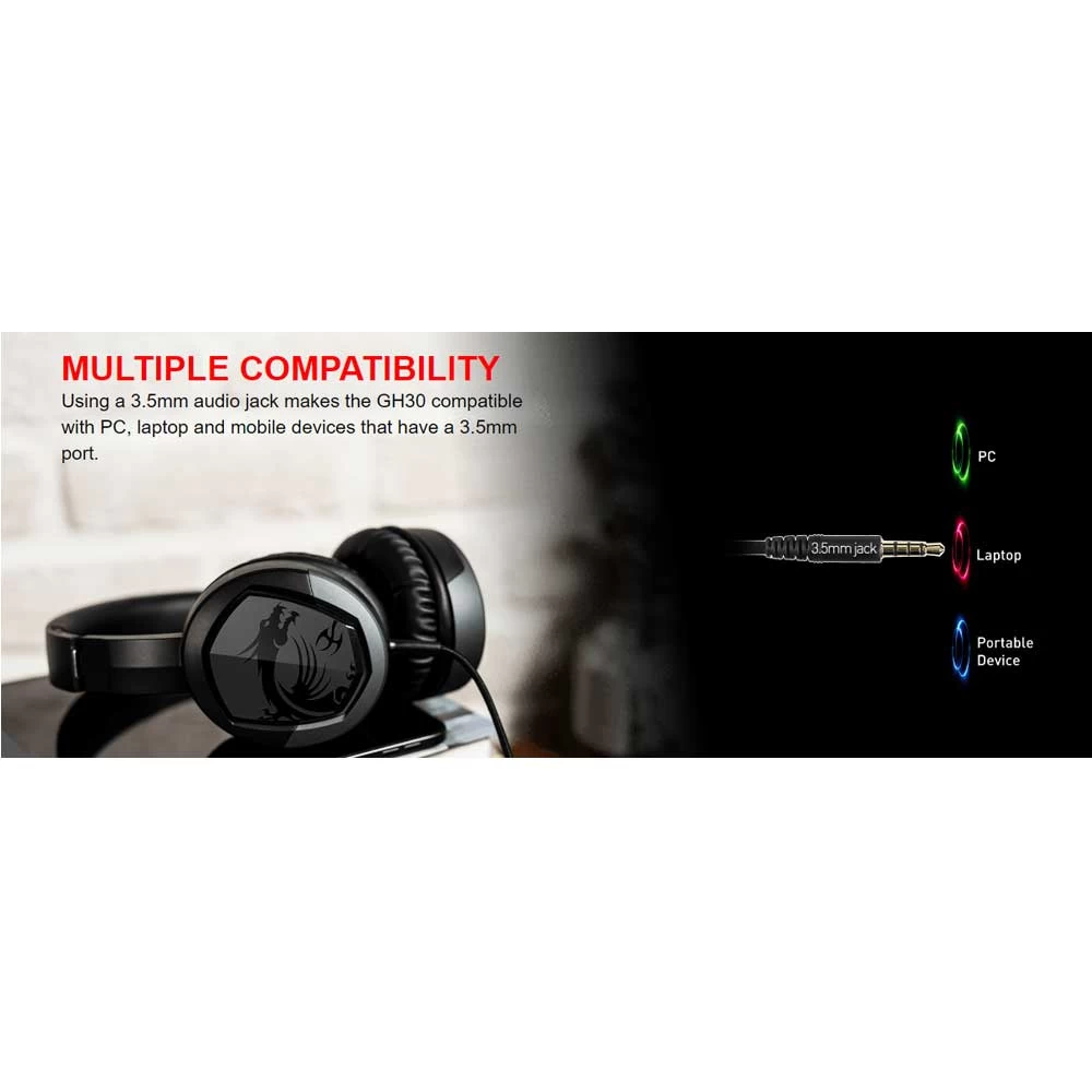 MSI Immerse GH30 V2 Headphone specifications