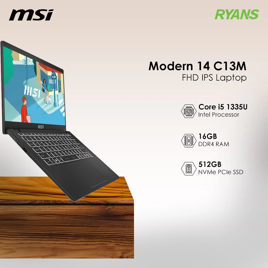 MSI Modern 14 C13M All Laptop specifications