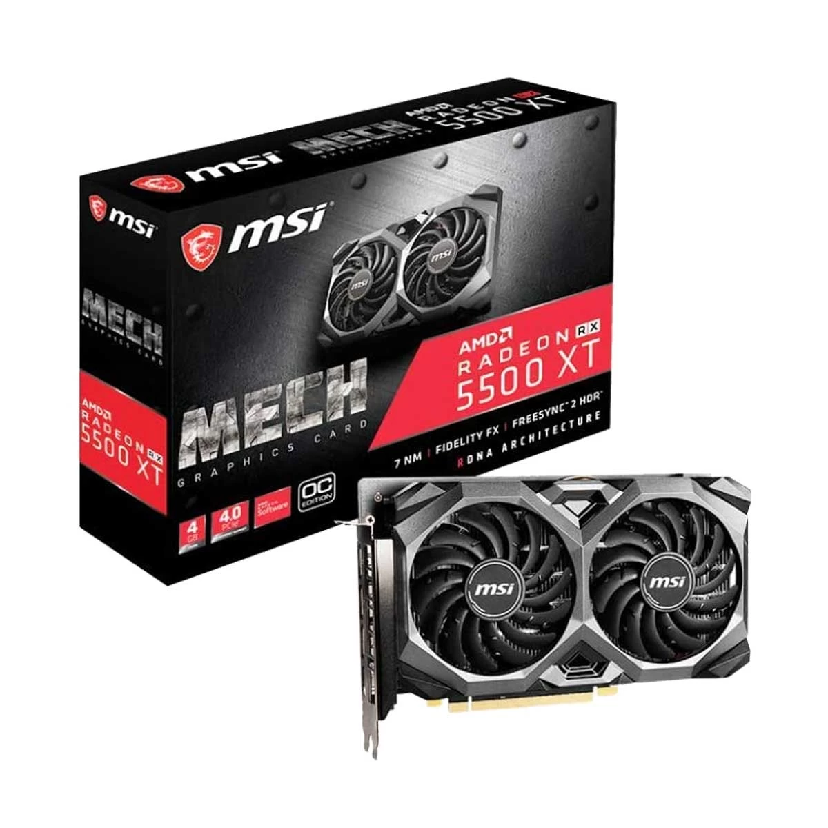 MSI Radeon RX 5500 XT MECH 4G OC Graphics Card