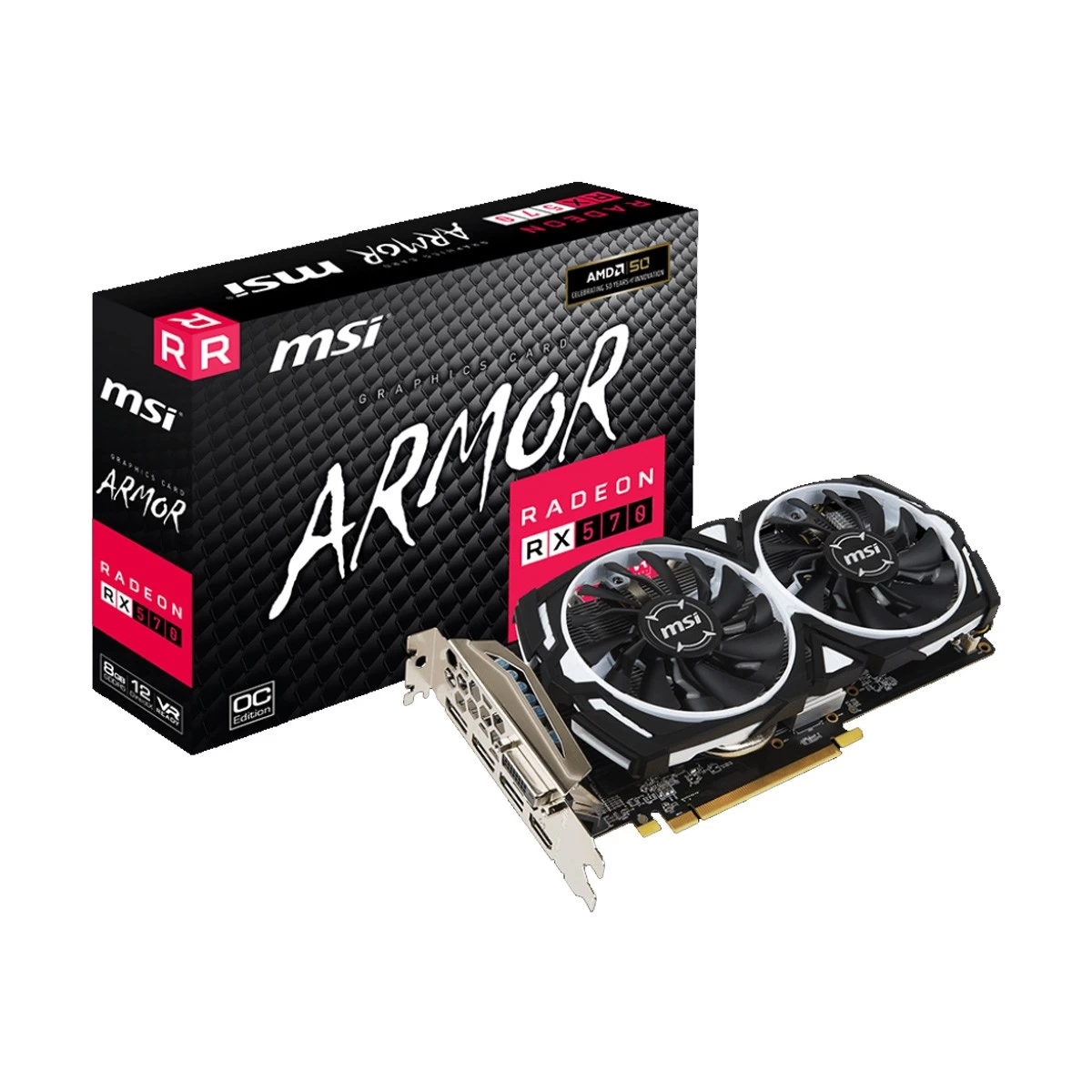 MSI Radeon RX 570 Armor OC Graphics Card