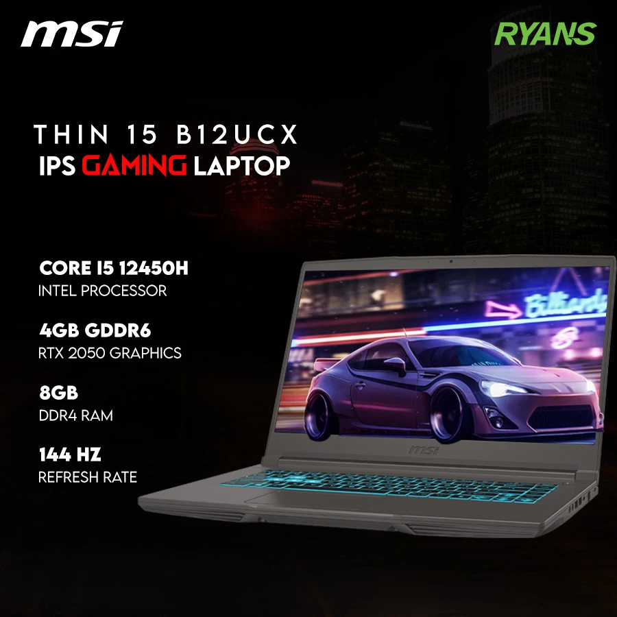 MSI Thin 15 B12UCX Gaming specifications