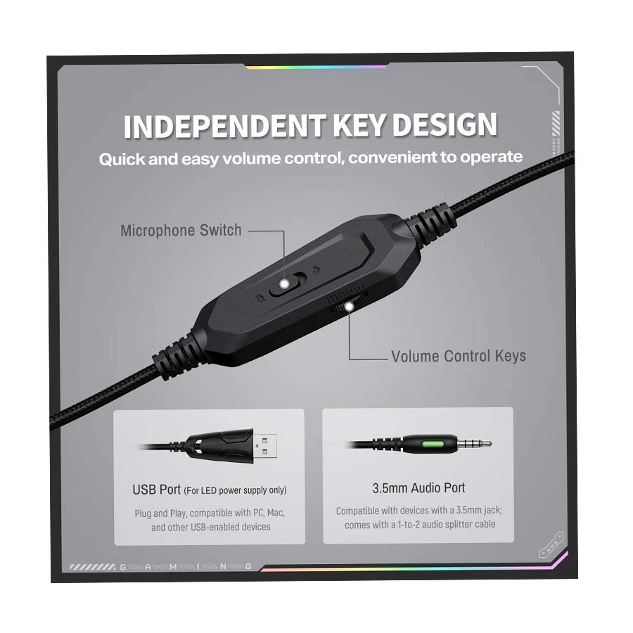 Onikuma X91 RGB Headphone