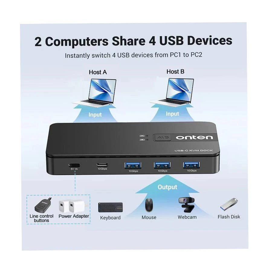 Onten OTN-KVM200 Network Switch Price in Bangladesh