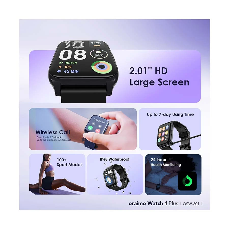 Oraimo Watch 4 Plus OSW-801 Smartwatch Price in Bangladesh
