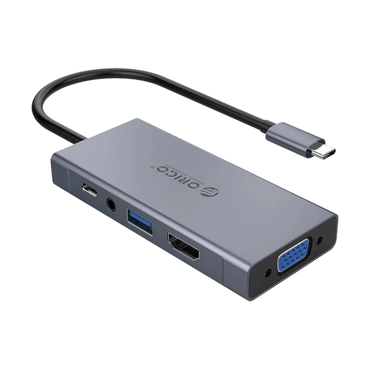 ORICO USB Type-C Male to HDMI, VGA, USB, 3.5mm & PD Female Type-C Converter