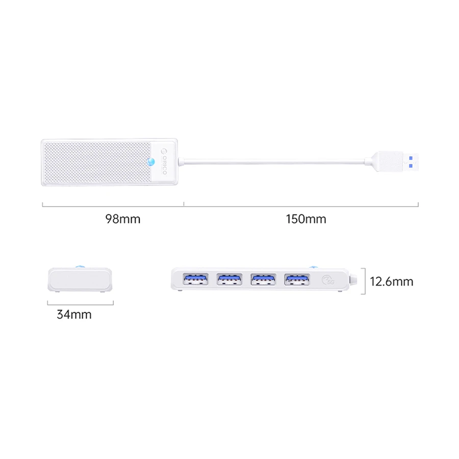 Orico PW Series USB Male to Quad Female Cable / Converter / HUB in BD