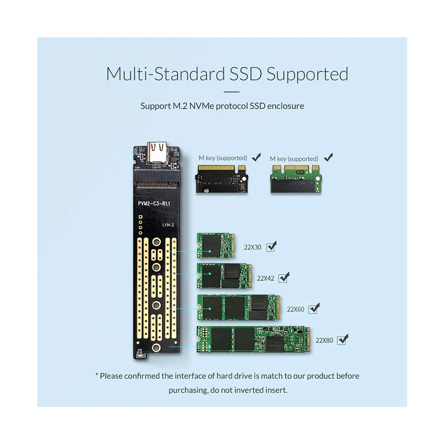ORICO Orico TCM2-C3 HDD and SSD Case specifications