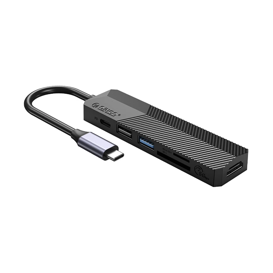 Orico Type-C Male to HDMI, Dual USB, SD, TF & (PD) Female Cable / Converter / HUB