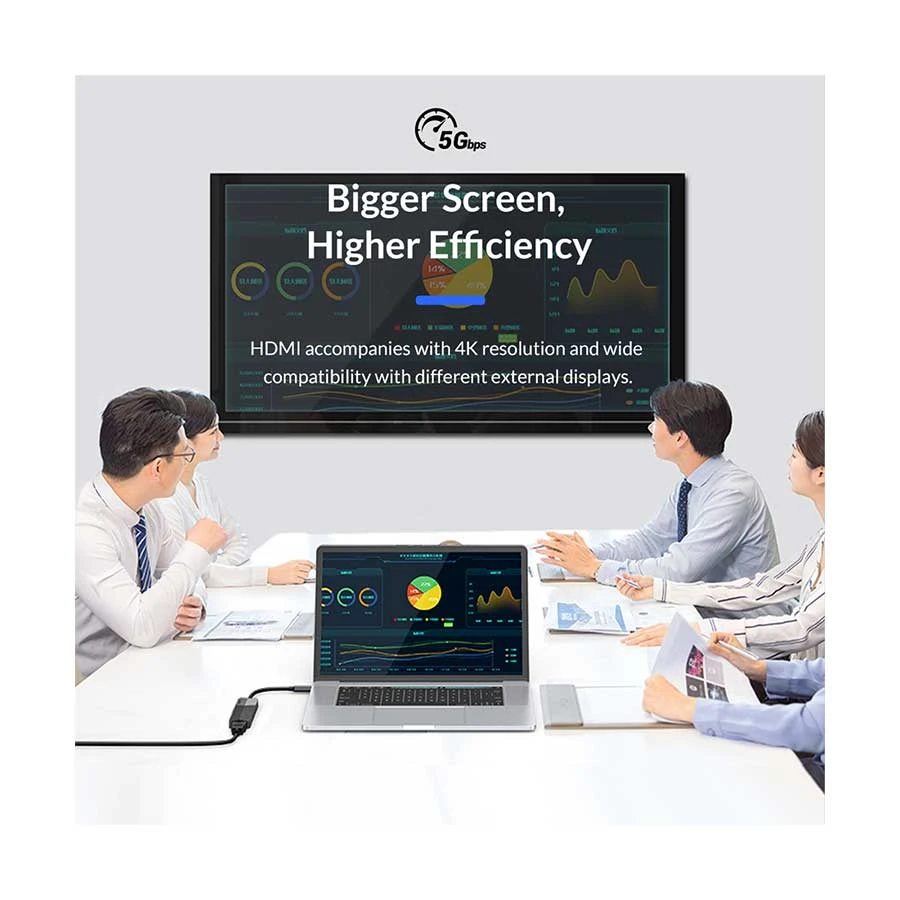 ORICO Type-C Male to HDMI, USB 3.0, USB 2.0 & Type-C (PD) Female Type-C Converter
