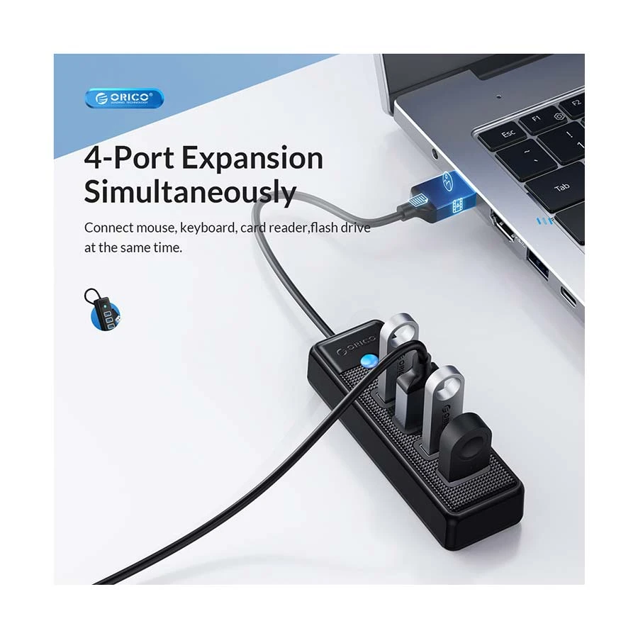 Orico USB Male to Quad 3.0 Female Cable / Converter / HUB Best Price