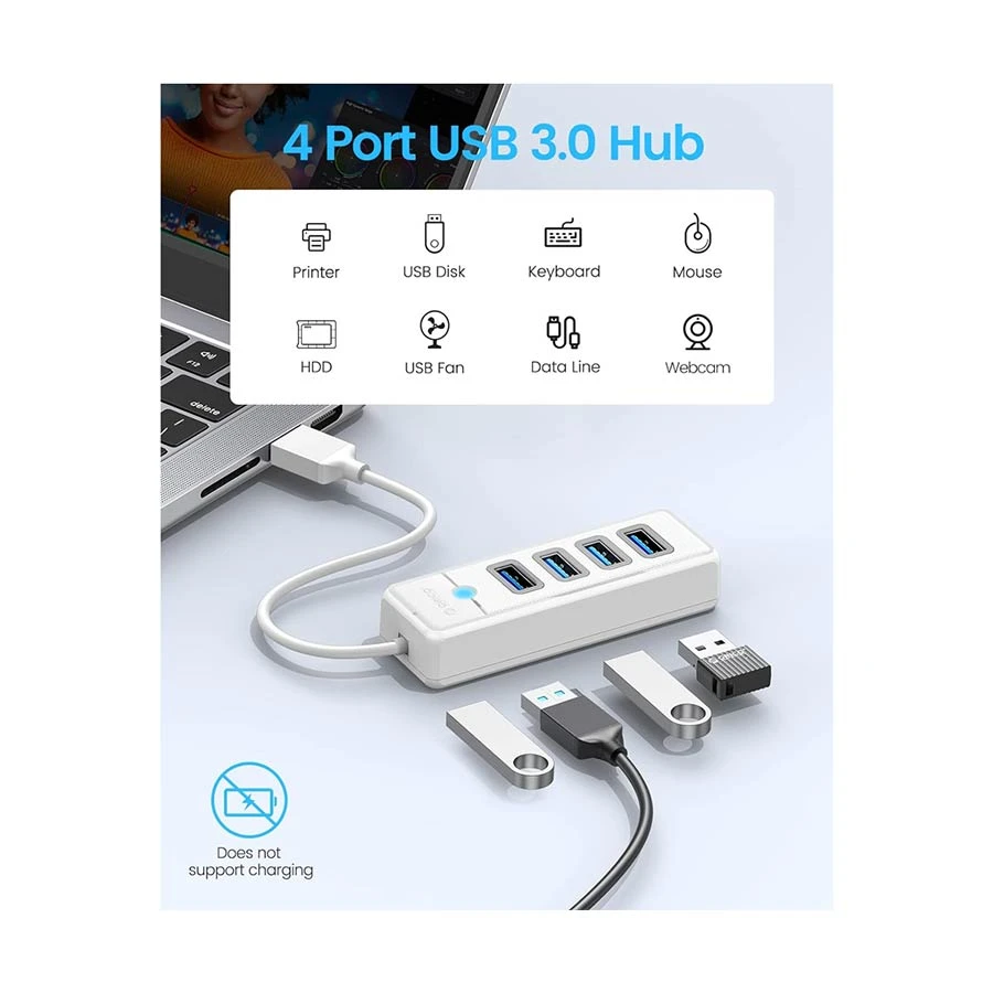 Orico USB Male to Quad 3.0 Female Cable / Converter / HUB in BD