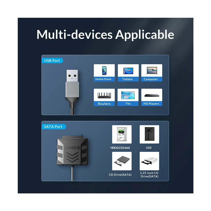 Orico USB Male to SATA Cable / Converter / HUB in BD