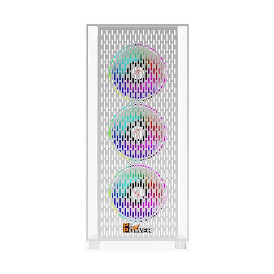 Pc Power PC Flow White Light Mesh Casing